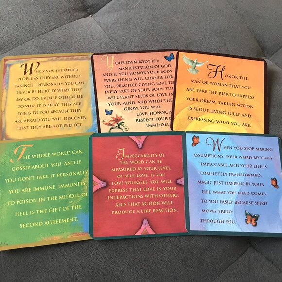 The Four Agreements Softcover & Oracle Cards Don Miguel Ruiz - Picture 5 of 5